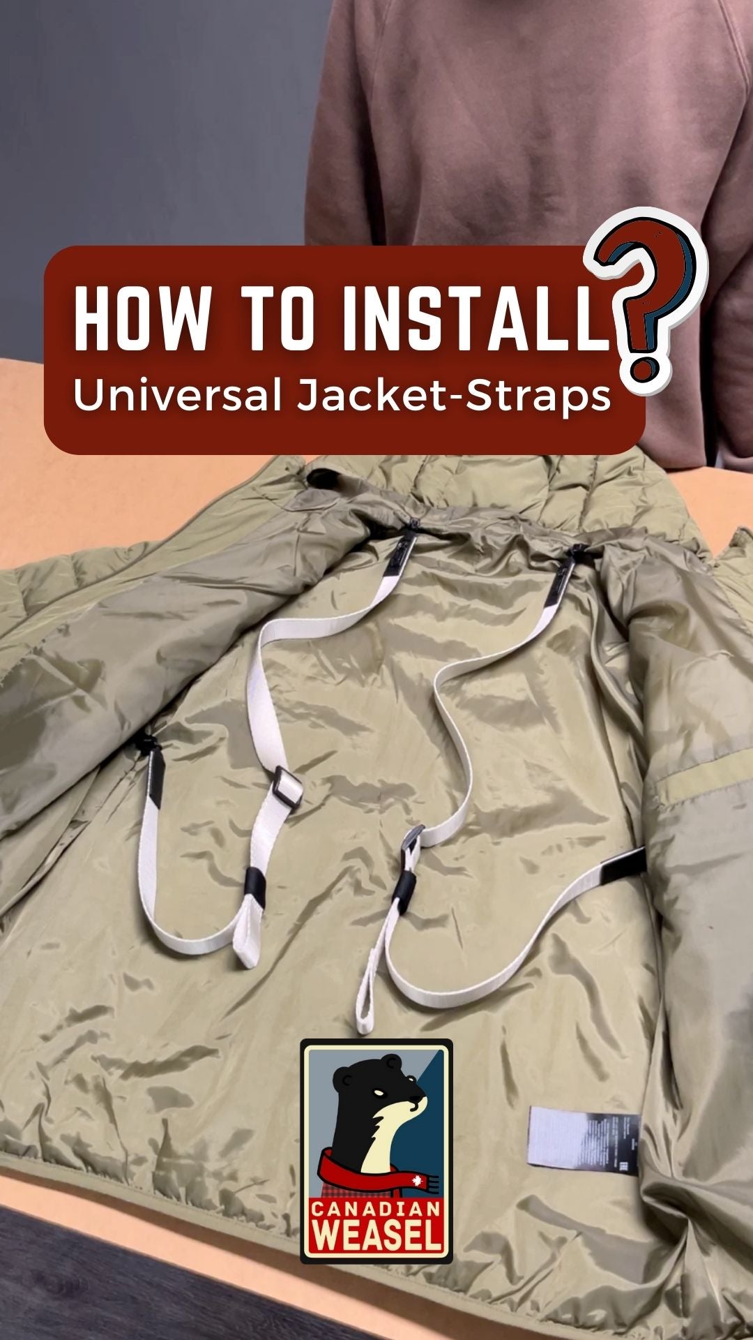 Load video: How To Install Universal Jacket-Straps